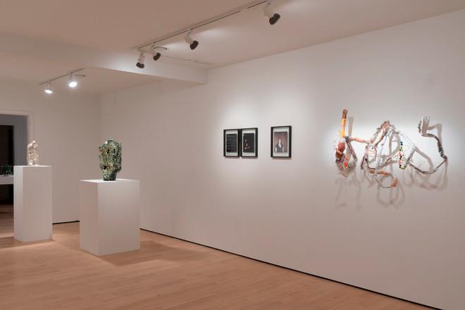 another corner of the gallery space with artwork displayed